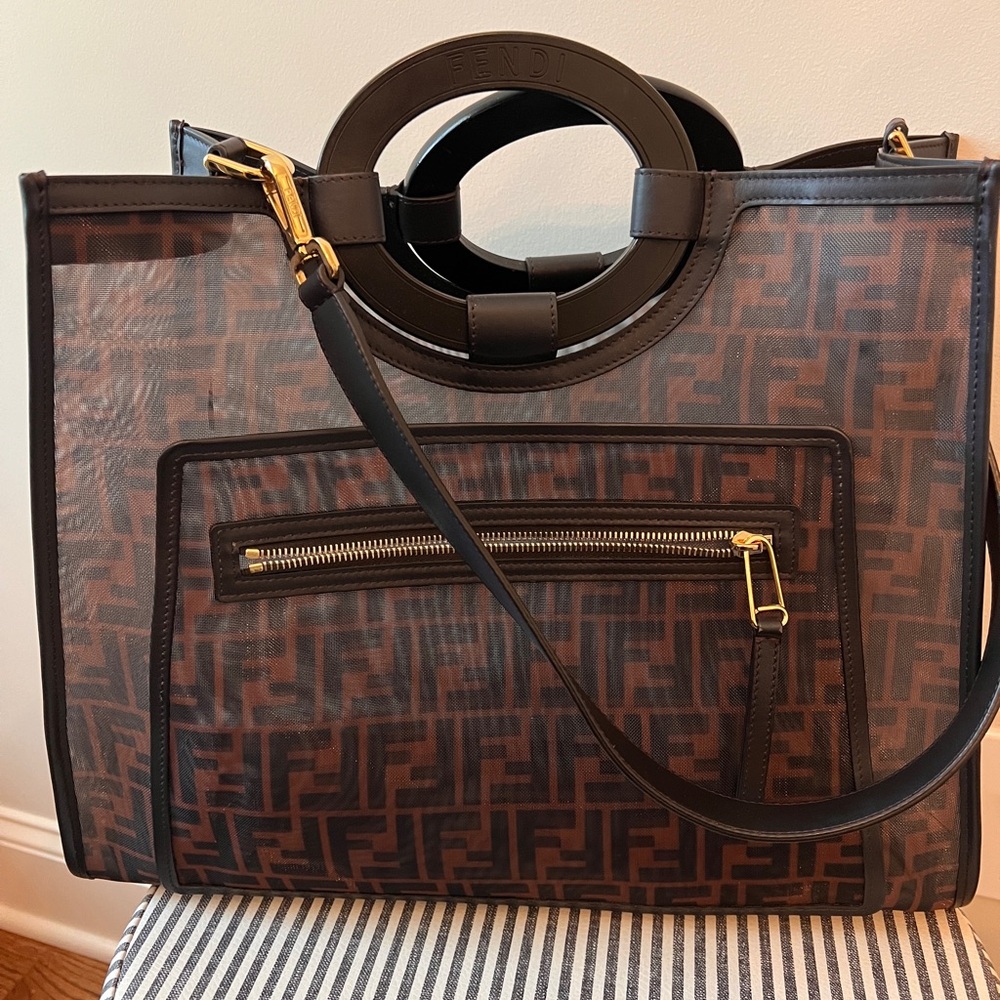 Fendi Runaway Mesh Shopper Tote